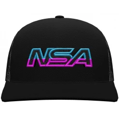 Pacific Headwear NSA Outline Series VICE Snapback Hat: 104-BKPKBL