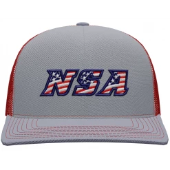 Pacific Headwear NSA Flag Series Heather Red Snapback Hat: 104S-HERD