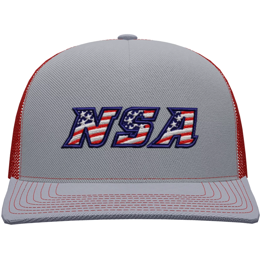 Pacific Headwear NSA Flag Series Heather Red Snapback Hat: 104S-HERD 3 Pacific Headwear NSA Flag Series Heather Red Snapback Hat: 104S-HERD