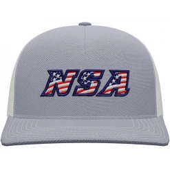 Pacific Headwear NSA Flag Series Heather Snapback Hat: 104S-HEWH