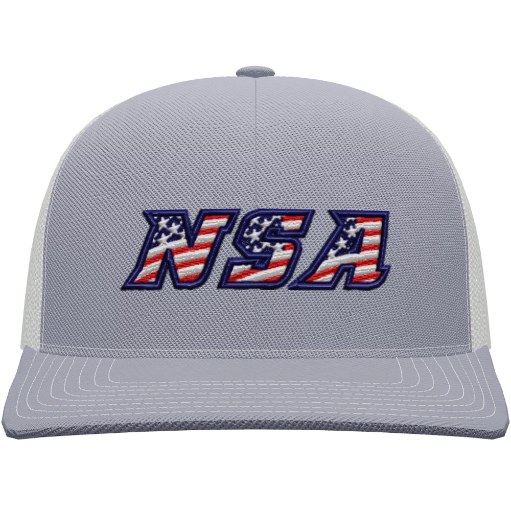Pacific Headwear NSA Flag Series Heather Snapback Hat: 104S-HEWH 3 Pacific Headwear NSA Flag Series Heather Snapback Hat: 104S-HEWH