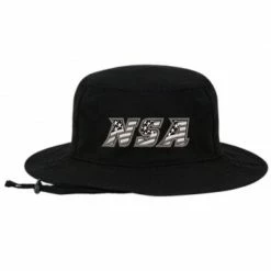 Pacific Headwear NSA Flag Series Bucket Hat: 1944B-BLK
