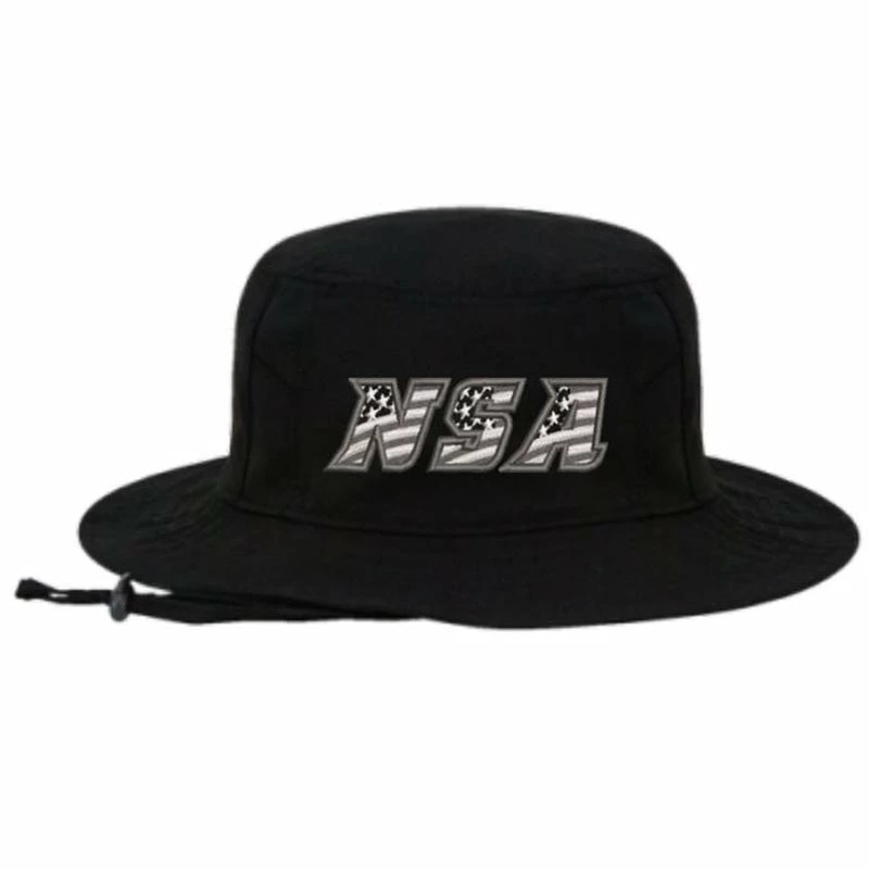 Pacific Headwear NSA Flag Series Bucket Hat: 1944B-BLK 3 Pacific Headwear NSA Flag Series Bucket Hat: 1944B-BLK