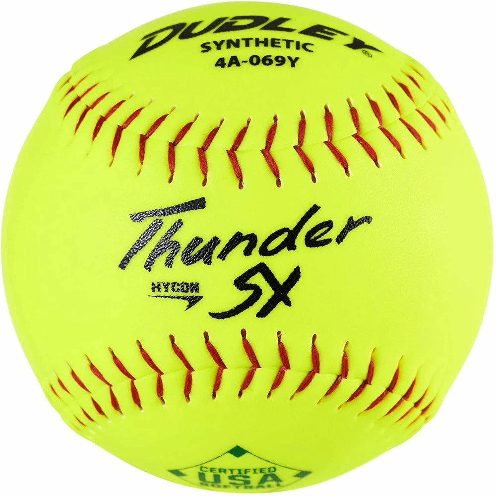Dudley ASA Thunder SY Hycon 12" 52/300 Synthetic Slowpitch Softballs: 4A-069Y 3 Dudley ASA Thunder SY Hycon 12" 52/300 Synthetic Slowpitch Softballs: 4A-069Y