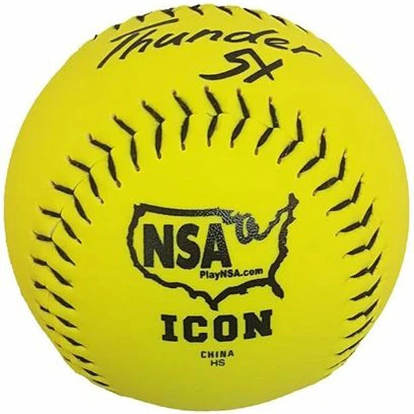 Dudley NSA Thunder SY ICON 11" 44/400 Synthetic Slowpitch Softballs: 4E-902Y 4 Dudley NSA Thunder SY ICON 11" 44/400 Synthetic Slowpitch Softballs: 4E-902Y - Image 2