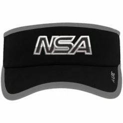 Pacific Headwear NSA Outline Series Black Active Visor: 510V-BKGR
