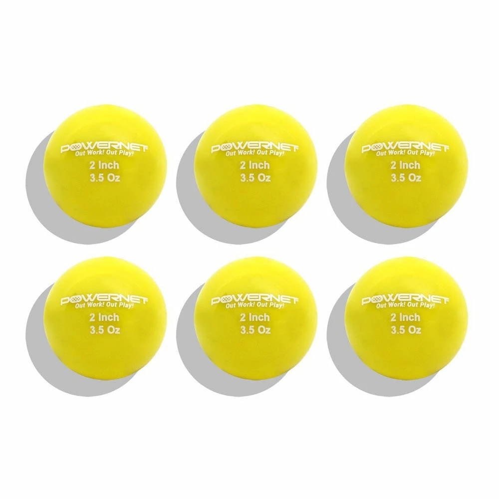 PowerNet 2" Micro Weighted Hitting and Batting Training Ball (6 Pack): 1065 3 PowerNet 2" Micro Weighted Hitting and Batting Training Ball (6 Pack): 1065