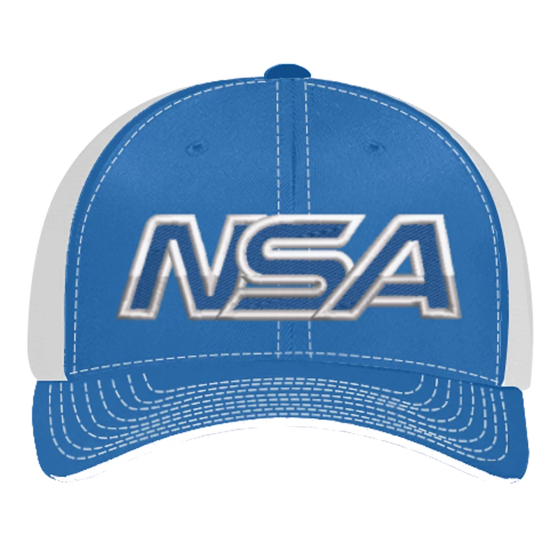 Pacific Headwear NSA Outline Series Royal Flex Fit Hat: 404M-ROWH 3 Pacific Headwear NSA Outline Series Royal Flex Fit Hat: 404M-ROWH