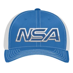 Pacific Headwear NSA Outline Series Royal Snapback Hat: 104-ROWH