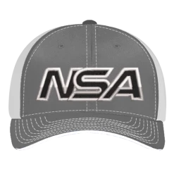 Pacific Headwear NSA Outline Series Graphite Flex Fit Hat: 404M-GRWH