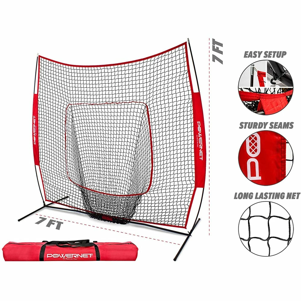 PowerNet 7' x 7' Practice Hitting Net: 1001 7 PowerNet 7' x 7' Practice Hitting Net: 1001 - Image 5
