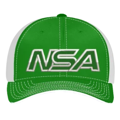 Pacific Headwear NSA Outline Series Kelly Green Flex Fit Hat: 404M-KGWH