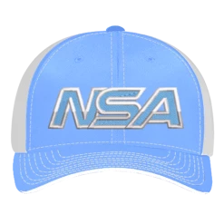 Pacific Headwear NSA Outline Series Columbia Blue Flex Fit Hat: 404M-CBWH
