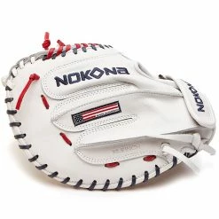 Nokona American KIP 32.5" Fastpitch Catcher's Mitt: A-V3250-WH 9 Nokona American KIP 32.5" Fastpitch Catcher's Mitt: A-V3250-WH -Diamond Sport Gear Online Shop A White V3250C nokona catcher Mitt 2