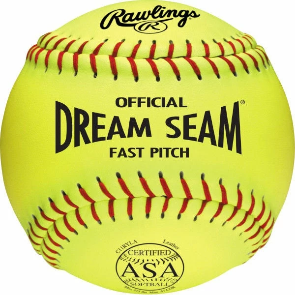 Rawlings ASA Dream Seam 11" 47/375 Leather Fastpitch Softballs: C11RYLA 3 Rawlings ASA Dream Seam 11" 47/375 Leather Fastpitch Softballs: C11RYLA