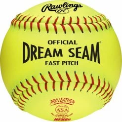 Rawlings ASA NFHS Dream Seam 12" 47/375 Leather Fastpitch Softballs: C12RYLAH