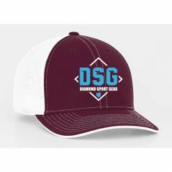Pacific Headwear CUSTOM DSG Flex Fit Hat: 404M DSG -Diamond Sport Gear Online Shop DSG HATS maroon