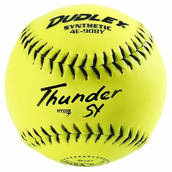 Dudley NSA Thunder SY Senior 12" 44/400 Synthetic Slowpitch Softballs: 4E-908Y 3 Dudley NSA Thunder SY Senior 12" 44/400 Synthetic Slowpitch Softballs: 4E-908Y
