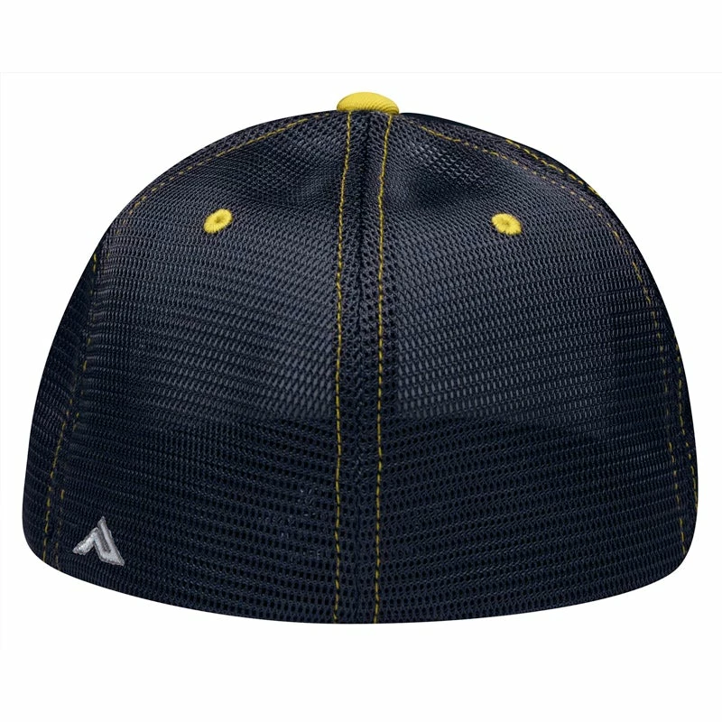 Pacific Headwear NSA Classic Series Navy Gold Flex Fit Hat: ES341-WHNVGD 4 Pacific Headwear NSA Classic Series Navy Gold Flex Fit Hat: ES341-WHNVGD - Image 2