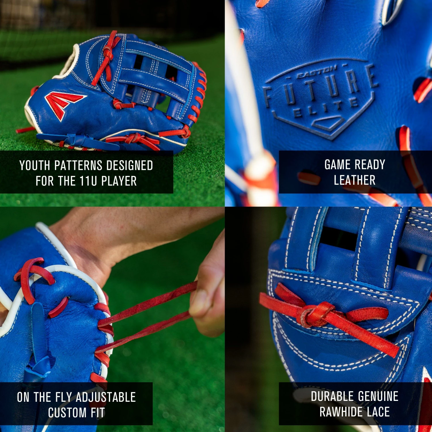 Easton Future Elite 11" Baseball Glove: FE1100-BKOR 7 Easton Future Elite 11" Baseball Glove: FE1100-BKOR - Image 5