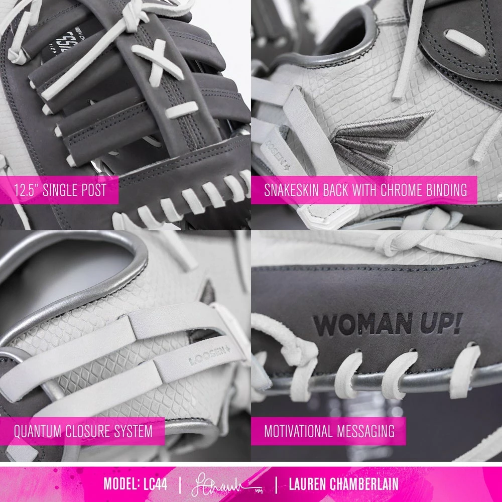 Easton Lauren Chamberlain Professional Collection Signature Series 12.5" Fastpitch First Base Mitt: LC44 5 Easton Lauren Chamberlain Professional Collection Signature Series 12.5" Fastpitch First Base Mitt: LC44 - Image 3