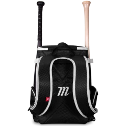 Marucci Badge Bat Pack Backpack: MBBDGYBP -Diamond Sport Gear Online Shop MBBDGYBP BK back withbats 18188.1597700604