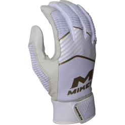Miken Adult Batting Gloves: MBGGLD -Diamond Sport Gear Online Shop MBGGLDwhite1