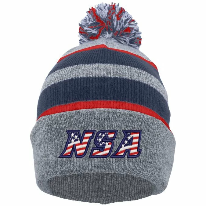 Pacific Headwear NSA Flag Series Beanie: 641K-HENVRD 3 Pacific Headwear NSA Flag Series Beanie: 641K-HENVRD