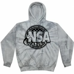 DSG Apparel National Softball Association NSA Crest Tie Dye Hoodie -Diamond Sport Gear Online Shop NSAFLAGLOGO1COLORTIEDYEHoodiesilver