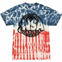 DSG Apparel National Softball Association NSA Crest Tie Dye Short Sleeve Shirt -Diamond Sport Gear Online Shop NSAFLAGLOGO1COLORTIEDYEflag