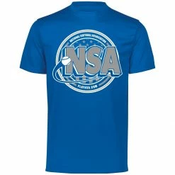 DSG Apparel National Softball Association NSA Dry Fit Royal Short Sleeve Shirt