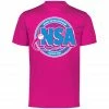 DSG Apparel National Softball Association NSA Dry Fit Hot Pink Short Sleeve Shirt 2 DSG Apparel National Softball Association NSA Dry Fit Hot Pink Short Sleeve Shirt -Diamond Sport Gear Online Shop NSAFLAGLOGO2COLOR LightBlueWhiteonpink