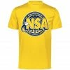 DSG Apparel National Softball Association NSA Dry Fit Gold Short Sleeve Shirt -Diamond Sport Gear Online Shop NSAFLAGLOGO2COLOR NavyWhiteonGold