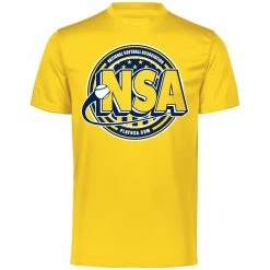 DSG Apparel National Softball Association NSA Dry Fit Gold Short Sleeve Shirt