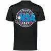 DSG Apparel National Softball Association NSA Dry Fit VICE Short Sleeve Shirt -Diamond Sport Gear Online Shop NSAFLAGLOGO2COLOR PinkLightBlueWhiteonBlackSS