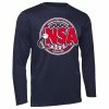 DSG Apparel National Softball Association NSA Dry Fit Navy Long Sleeve Shirt 2 DSG Apparel National Softball Association NSA Dry Fit Navy Long Sleeve Shirt -Diamond Sport Gear Online Shop NSAFLAGLOGO2COLOR RedWhiteNavyLS