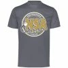 DSG Apparel National Softball Association NSA Dry Fit Charcoal Short Sleeve Shirt -Diamond Sport Gear Online Shop NSAFLAGLOGO2COLOR VegasGoldWhiteCharcoal