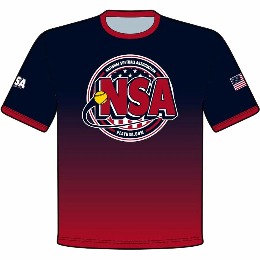 DSG Apparel National Softball Association NSA Fade Sublimated Short Sleeve Shirt 3 DSG Apparel National Softball Association NSA Fade Sublimated Short Sleeve Shirt