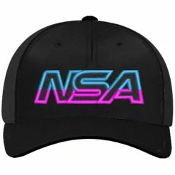 Pacific Headwear NSA Outline Series VICE Flex Fit Hat: 404M-BKPKBL