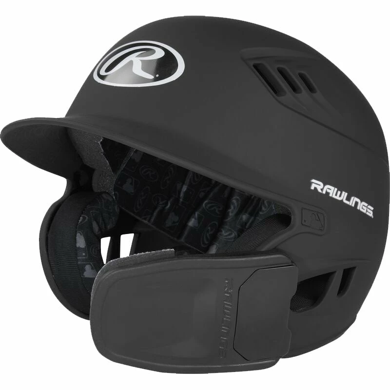 Rawlings R16 Matte Batting Helmet with Universal Jaw Guard: R6R07 4 Rawlings R16 Matte Batting Helmet with Universal Jaw Guard: R6R07 - Image 2