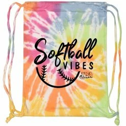 DSG Apparel National Softball Association NSA Softball Vibes Tie Dye Drawstring Bag