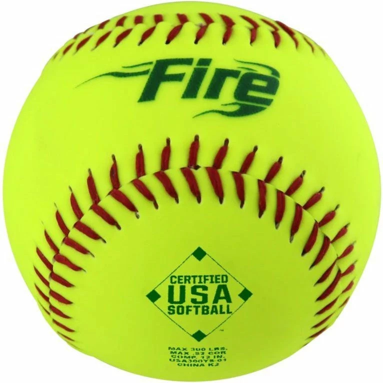 Baden USA Fire 11" 52/300 Synthetic Slowpitch Softballs: USA300YS11 3 Baden USA Fire 11" 52/300 Synthetic Slowpitch Softballs: USA300YS11