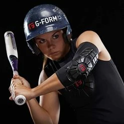G-Form Pro Extended Batter's Elbow Guard: EP0302 14 G-Form Pro Extended Batter's Elbow Guard: EP0302 -Diamond Sport Gear Online Shop baseball elbow guard black red shown worn 2