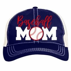 Pacific Headwear Baseball Mom Vintage Trucker Snapback Hat: V67NW