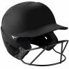 Mizuno F6 Solid Fastpitch Batting Helmet with Mask: 380395 / 380397 1 Mizuno F6 Solid Fastpitch Batting Helmet with Mask: 380395 / 380397 -Diamond Sport Gear Online Shop f black v