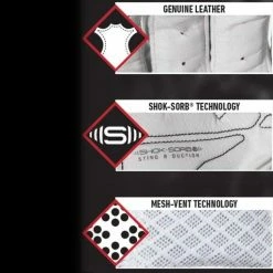 Franklin Shok-Sorb X Adult Batting Gloves: 209 -Diamond Sport Gear Online Shop shok sorb x details 1